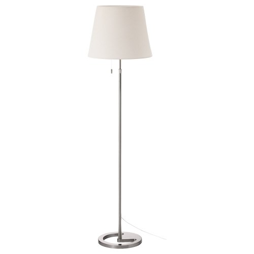 NYFORS Floor lamp - nickel plated white