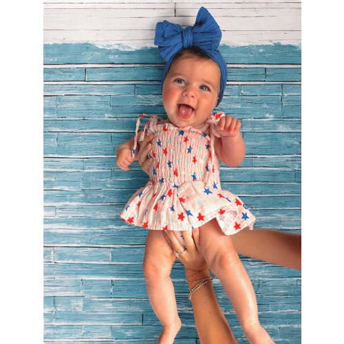 Splendid Stars Pink / Muslin Smocked Bubble w/ Skirt