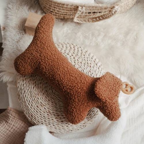 Sherpa Dog Shaped Pillow plush toy, Brown Dachshund plush toy, Sausage dog animal plush, Dog Lover Gift, Dog Mom Pillow, Gift for Her