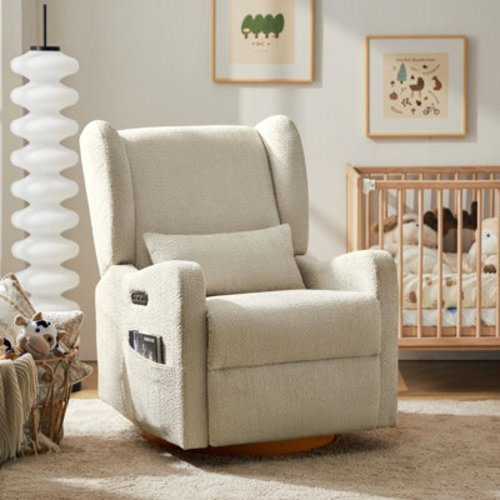 Ceandra 29.5"W Modern Nursery Swivel Glider Power Recliner with Built-In Nightlight | Wayfair