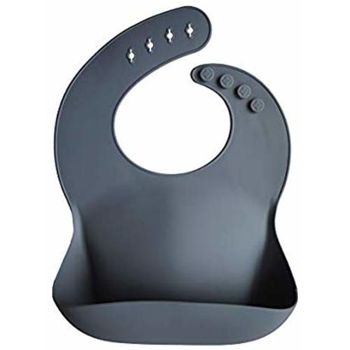 mushie Silicone Baby Bib | Adjustable Fit Waterproof Bibs (Tradewinds)