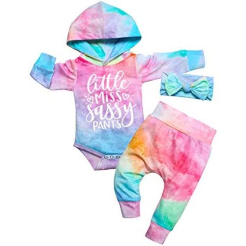 KANGKANG Newborn Baby Girl Long Sleeve Hoodie Pullover Sweatshirt Pants Set Infant Fall Winter Outfits