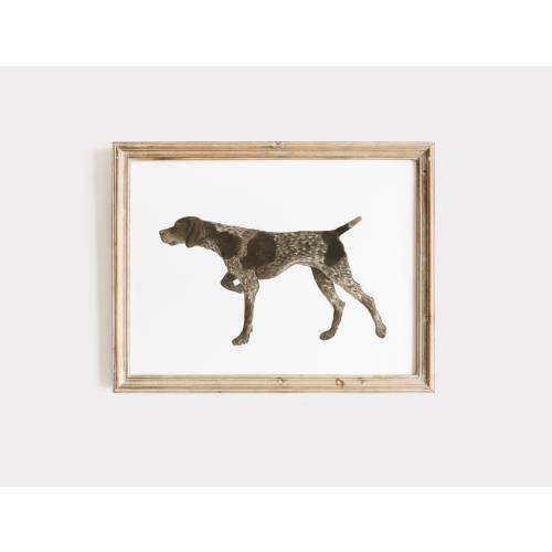German Shorthaired Pointer Art, Dog Painting, Watercolor German Shorthaired Pointer Painting, Hunting Nursery Art, Duck Nursery, Hunting Art