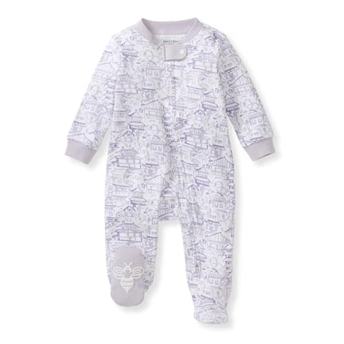 Burt's Bees Baby Girls' Organic Cotton Sleep and Play Footed Pajamas