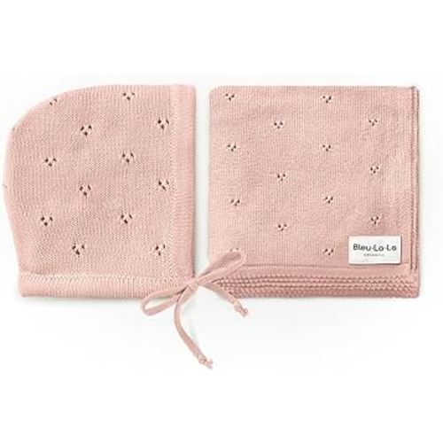 Organic Baby Blanket + Hat Gift Set for Girls- 100% Soft Luxury Cotton Receiving Swaddle Blanket + Bonnett Registry for Newborns & Infants (Ballet Slippers + Hat)