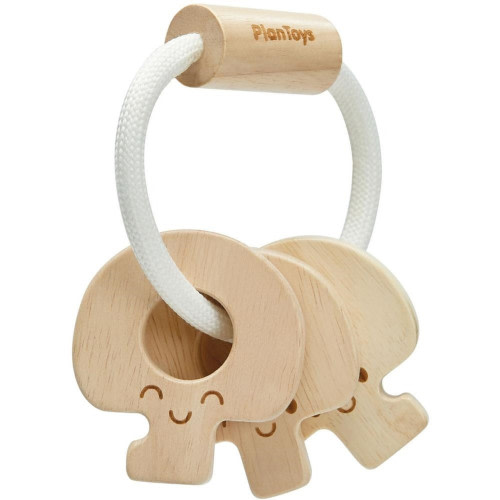 Wooden Baby Toys - Keys Natural