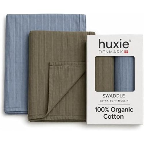 Swaddle Blankets, 100% Organic Cotton Muslin, 47"x47" 2-Pack