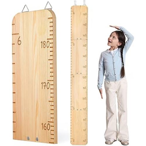 Growth Chart for Wall Wooden Baby Height Chart for Kids, Unicorn Castle Height Measurement for Wall Kids Height Wall Chart Kids Room Nursery Wall Decor