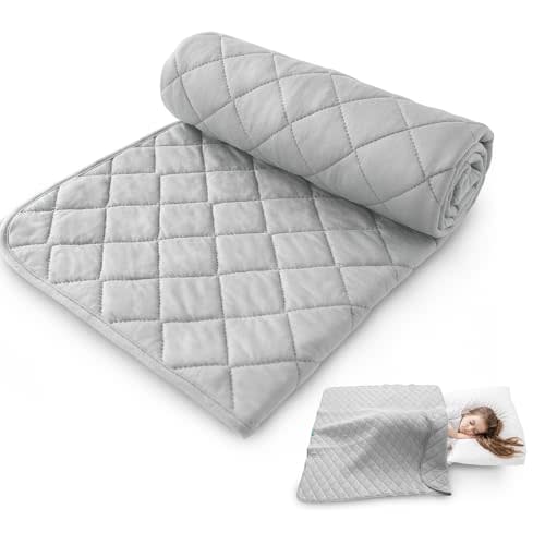 Biloban Toddler Comforter & Crib Toddler Blanket, Super Soft Quilted and Lightweight Down Alternative Crib Comforter, 30x40 Inches, Grey
