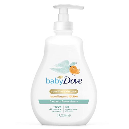 Baby Dove Face and Body Lotion for Sensitive Skin Moisture Fragrance-Free Baby Lotion 20 oz