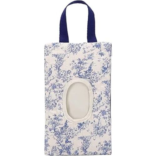 Quilted Baby Wipe Holder Floral Diaper Pouch Portable Quilted Wipes Bag for Car, Stroller