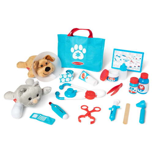 Melissa & Doug Kids Veterinary Pretend Play Kit - Examine and Treat Pet Vet Set (24 pcs)