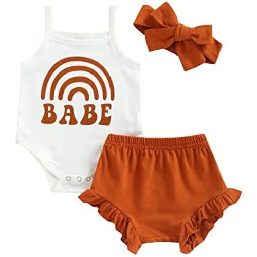 Thorn Tree Newborn Baby Girls Boys Clothes Cotton Suit Cute Baby Kid Infant Romper Play Wear Summer Rainbow Outfits