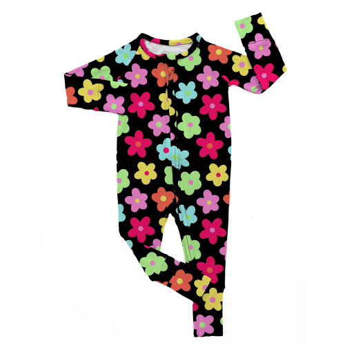 Neon Floral | Bamboo Romper