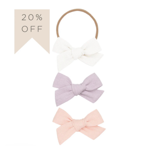Linen Bow 3 Pack: Lavender Headbands – Lou Lou & Company
