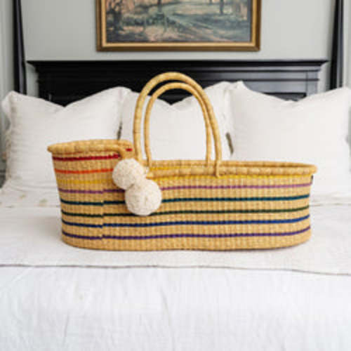 Rainbow Moses Basket