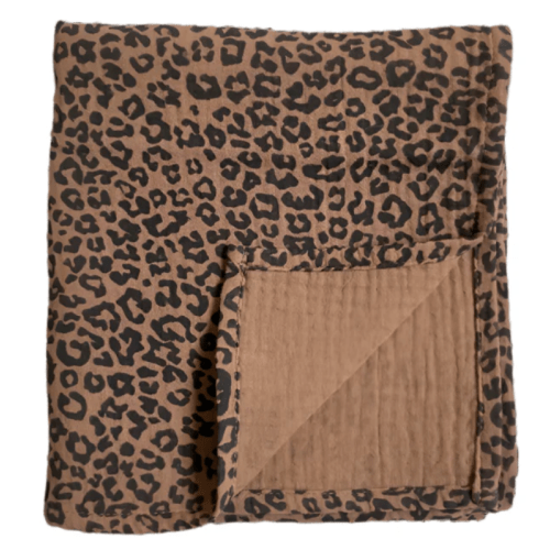 Leopard Print Muslin Swaddle Large