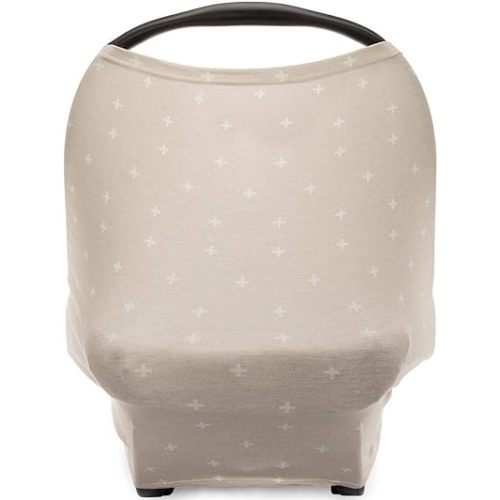 Parker Baby 4 in 1 Car Seat Cover for Girls and Boys - Stretchy Carseat Canopy, Nursing Cover, Grocery Cart Cover, High Chair Cover - "Desert"