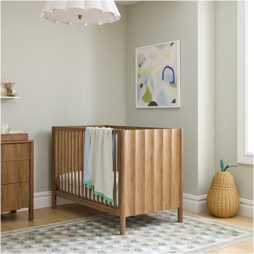 Scalloped Convertible Crib (Toasted Oak)