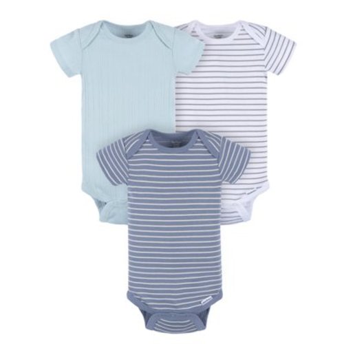 Gerber Baby Neutral Short Sleeve Bodysuits, 3-Pack, Sizes Newborn - 24 Months