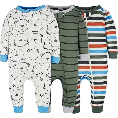 Onesies Brand baby-boys 3-pack Snug Fit One-piece Cotton Pajamas