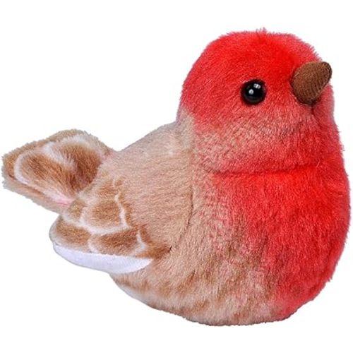 Wild Republic Audubon Birds House Finch Plush with Authentic Bird Sound, Stuffed Animal, Bird Toys for Kids & Birders