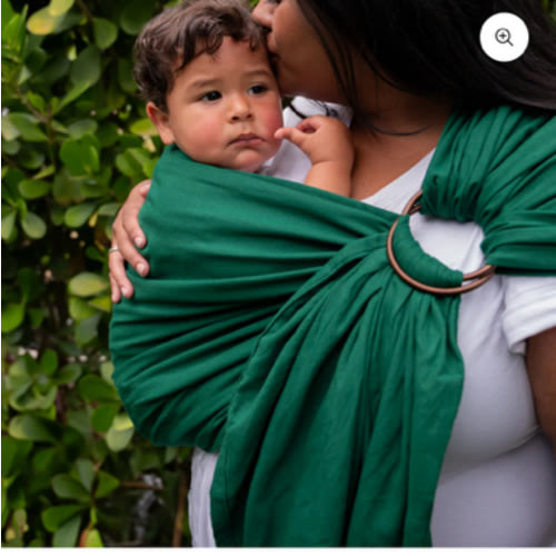 Pine Ring Sling – Forest Green & Emerald Baby Carrier | hope&plum