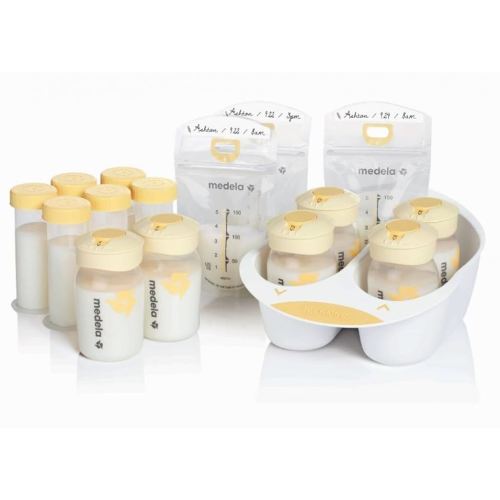 Medela Breast Milk Storage Solution Set, Breastfeeding Supplies & Containers, Breastmilk Organizer, Made Without BPA