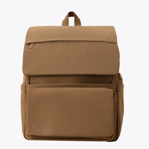 BÉIS 'The Ultimate Diaper Backpack' in Camel - Diaper Bag Backpack in Camel Brown
