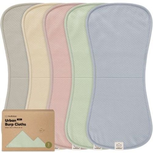 Keababies 5pk Organic Quin Baby Burp Cloths For Boys, Girls, Large Absorbent Cotton Burping Cloths For Babies, Newborns (dawn)