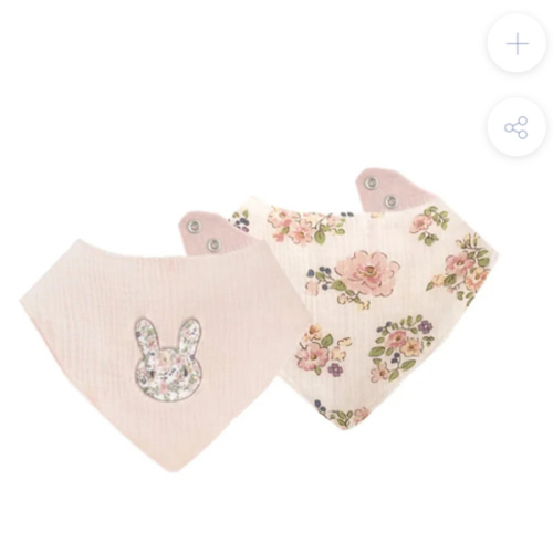 Bunny Bandana 2 Pc Bib Set