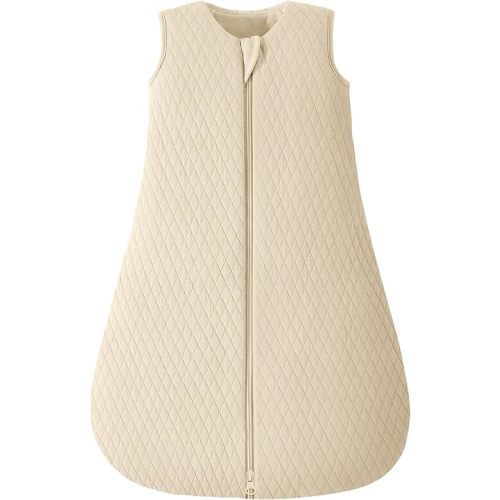 Yoofoss Baby Sleep Sack 0-6 Months TOG 2.5 Winter Baby Wearable Blanket, 100% Cotton Infant Sleeping Sack 2-Way Zipper Warm Quilted Sleep Sack