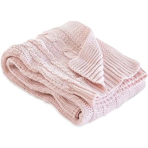 Burts Bees Baby Infant Blanket, Cable Knit, Made with 100% Soft Breathable Organic Cotton, Nursing Blankets, Machine Wash Baby Newborn Essentials, Size 30 x 40 Inch