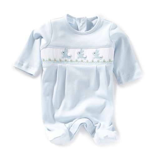 Edgehill Collection Baby Boys Newborn-9 Months Smocked Easter Bunny Coverall