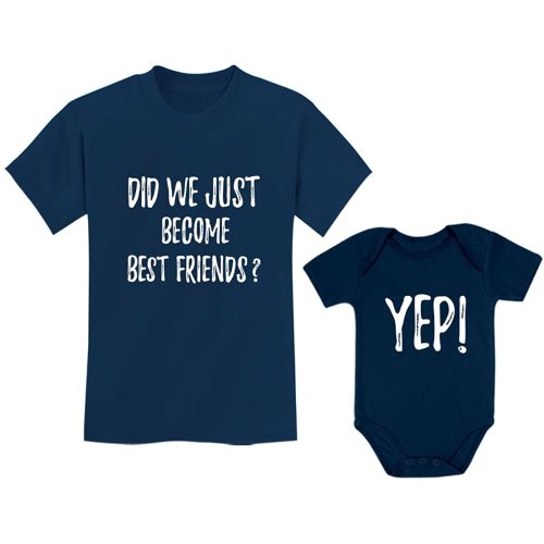 Tstars Did We Just Become Best Friends? Big Brother Little Bro Matching Shirt & Baby Bodysuit Set