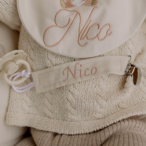Ivory Pacifier Clip