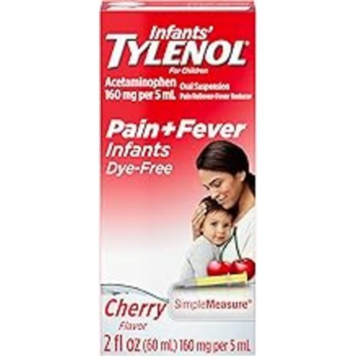 Tylenol Infants Simple Measure Pain Reliever Acetaminophen Liquid - Cherry - 1 fl oz: Aspirin-Free, Contains Pain Reliever, Oral Application