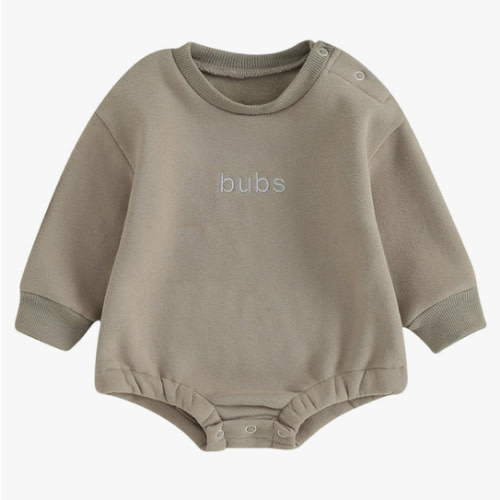 VISGOGO Newborn Infant Baby Boy Girls Oversized Romper Little Dude Sweater Onesie Coming Home Outfit Neutral Clothes