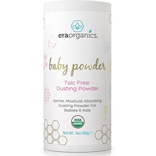 USDA Organic Baby Powder Talc-Free Dusting Powder - Soothing Organic Arrowroot, Calendula and Cornstarch Baby Powder for Newborn, Babies and Toddlers - Made in USA - 3oz/85g