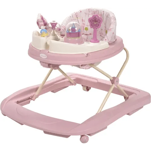 Disney Baby Walker with Wheels, Pink Baby Walkers and Activity Center for Infants