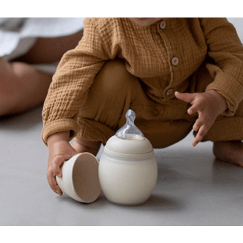 Elhée - Medical Silicone Bottle with Orthodontic Teat - Beige | Smallable