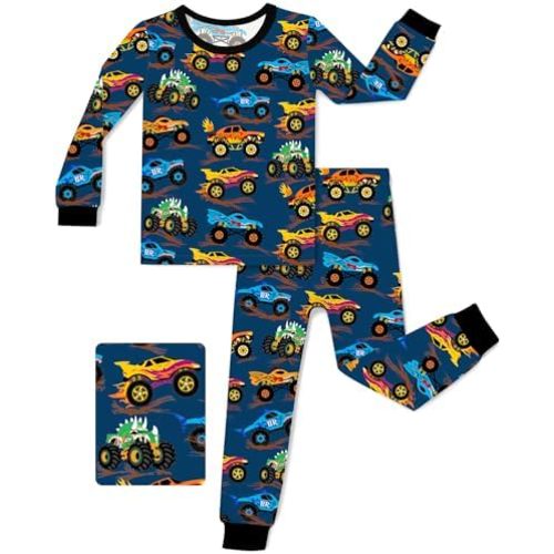 Bamboo Viscose Toddler Pajamas Boys Girls Baby 12M-8Y Pjs Sets Kids 2pcs Snug fit Long-Sleeve Sleepwear