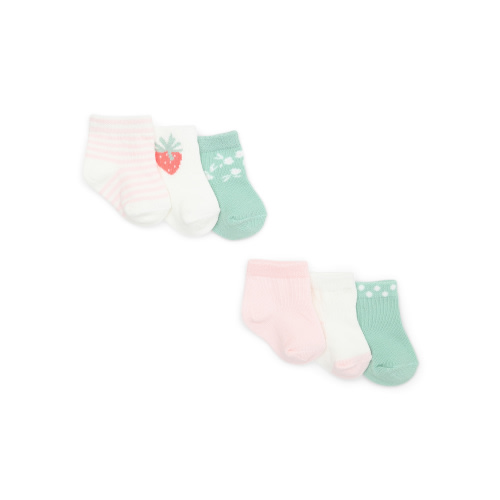 Carters Child of Mine Newborn Girls Crew Socks - 6-Pack