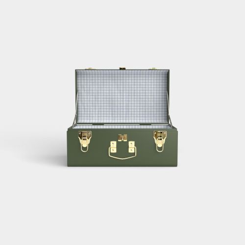 Mini Classic Trunk - Green - Picnic in Blue / Embroidery