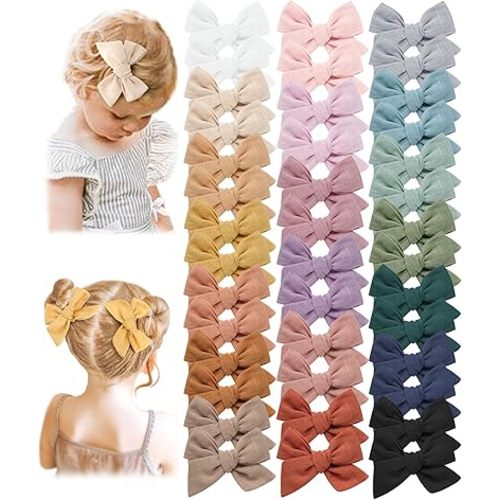 Prohouse 40 PCS Baby Girl Hair Clips, Alligator Hair Bows for Toddlers & Kids, Baby Hair Accessories