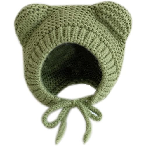MINGSEECESS Kids Knitted Beanie Hat Cute Frog Cartoon Winter Warmer Cap with Big Eyes for Baby Boys Girls