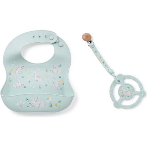 Bib and Teether Baby Bundle, Bunny Hollow - JuJuBe | Maisonette