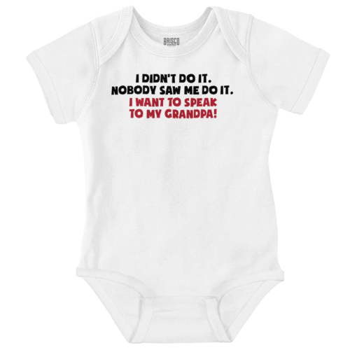 Funny Spoiled Grandchild Love Grandpa Romper Boys or Girls Infant Baby Brisco Brands NB