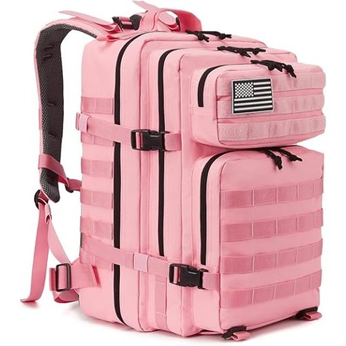 QT&QY 45L Military Tactical Backpacks Molle Army Assault Pack 3 Day Bug Out Bag Hiking Treeking Rucksack…