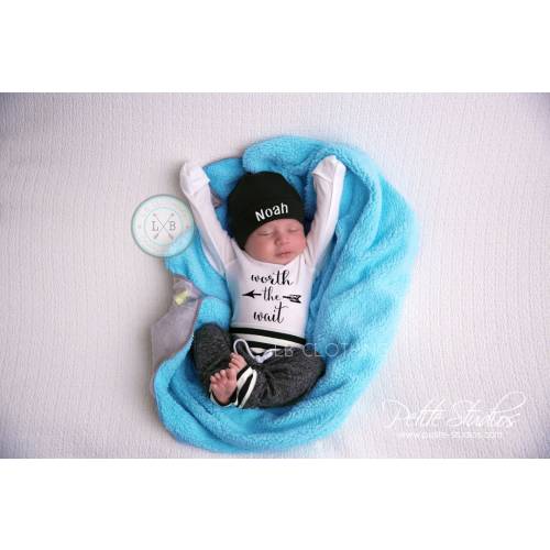 baby boy coming home outfit, baby boy, newborn boy outfit, worth the wait baby boy outfits, baby boy hat